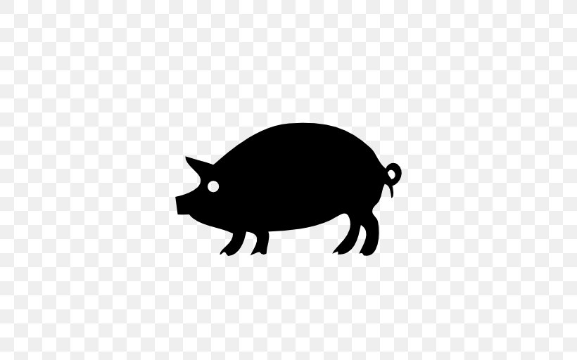 Domestic Pig Clip Art, PNG, 512x512px, Domestic Pig, Animal, Black, Black And White, Drawing Download Free