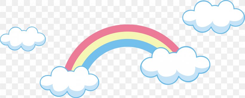 Cloud Euclidean Vector Rainbow, PNG, 3323x1336px, Cloud, Arc, Blue, Cloud Iridescence, Diagram Download Free