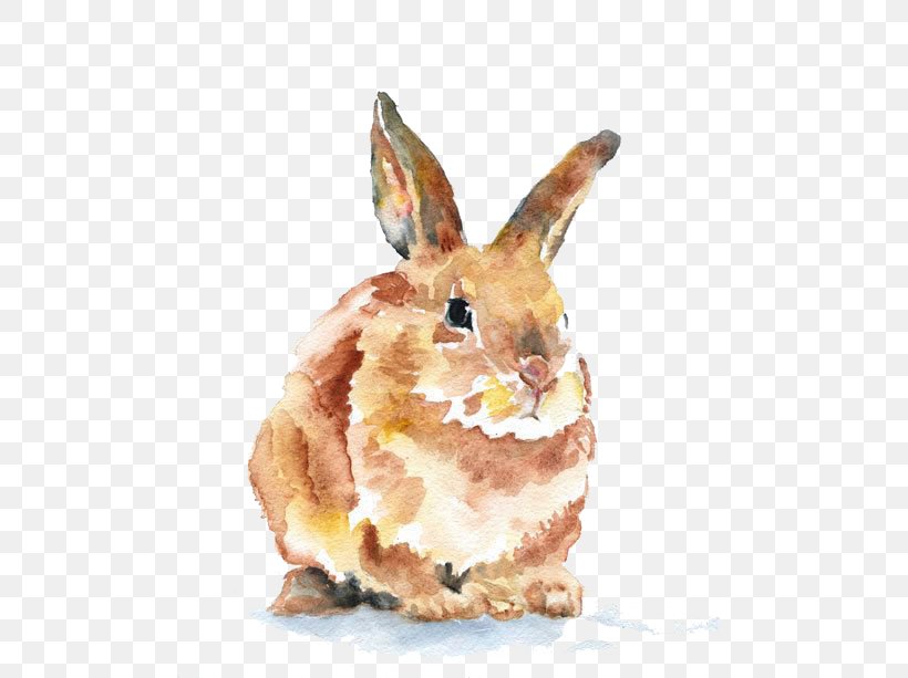 Hand-painted Rabbit, PNG, 500x613px, Watercolor Animals, Animal, Art, Art Museum, Color Download Free