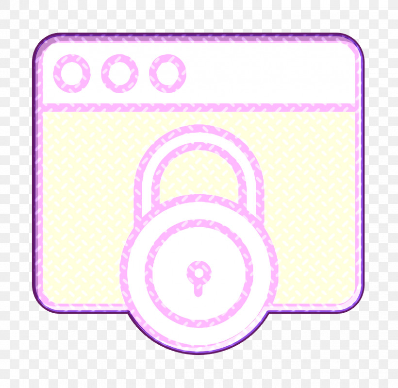 Lock Icon Webpage Icon Cyber Icon, PNG, 1132x1104px, Lock Icon, Circle, Cyber Icon, Line, Magenta Download Free