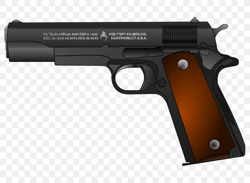 M1911 Pistol .45 ACP Automatic Colt Pistol Colt's Manufacturing Company Firearm, PNG, 800x600px, 45 Acp, 45 Colt, M1911 Pistol, Air Gun, Airsoft Download Free