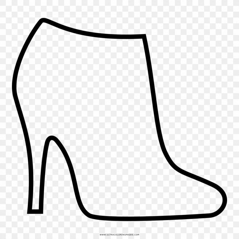 White High-heeled Shoe Clip Art, PNG, 1000x1000px, White, Area, Black, Black And White, Footwear Download Free