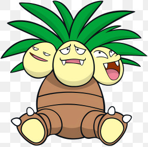 Exeggutor - Three-headed Cartoon Palm Tree PNG