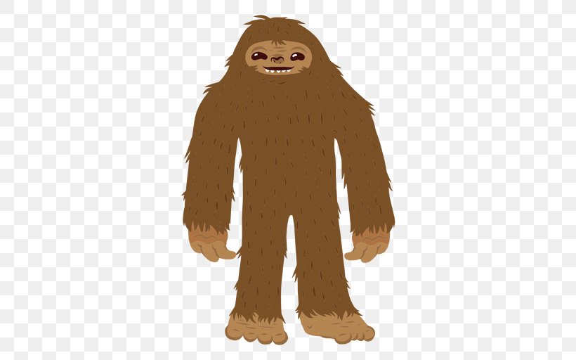 Bigfoot Gorilla Illustration Vector Graphics, PNG, 512x512px, Bigfoot, Animated Cartoon, Animation, Brown, Cartoon Download Free