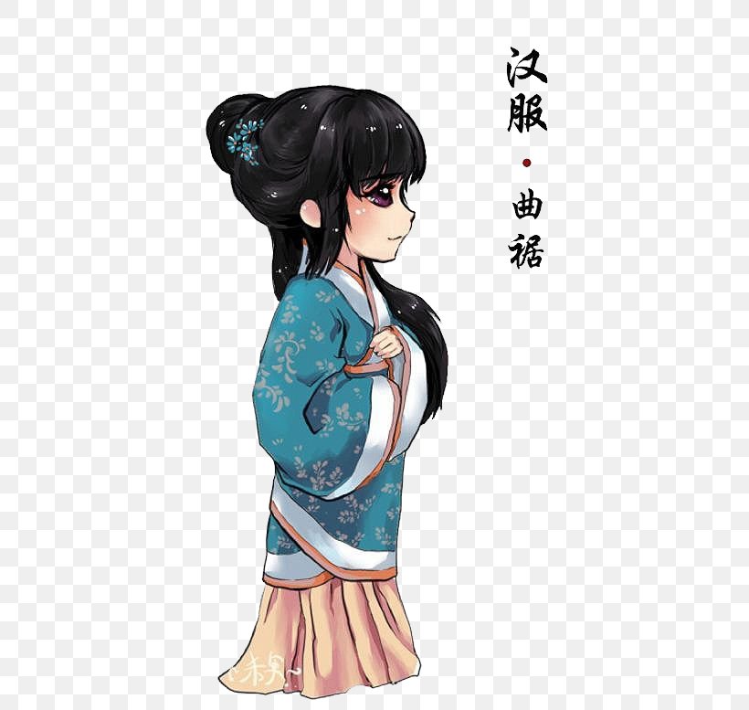 Hanfu Han Chinese China Clothing Ruqun, PNG, 500x777px, Watercolor, Cartoon, Flower, Frame, Heart Download Free