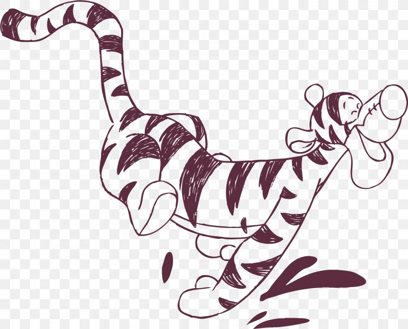 Tiger Winnie The Pooh Tigger, PNG, 1606x1294px, Tiger, Art, Fictional Character, Mammal, Pink Download Free
