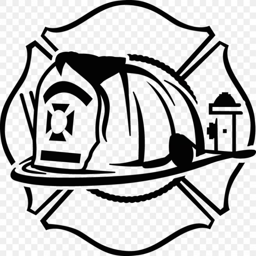Firefighter's Helmet Headgear Clip Art, PNG, 825x823px, Helmet, Art, Artwork, Black And White, Fire Download Free