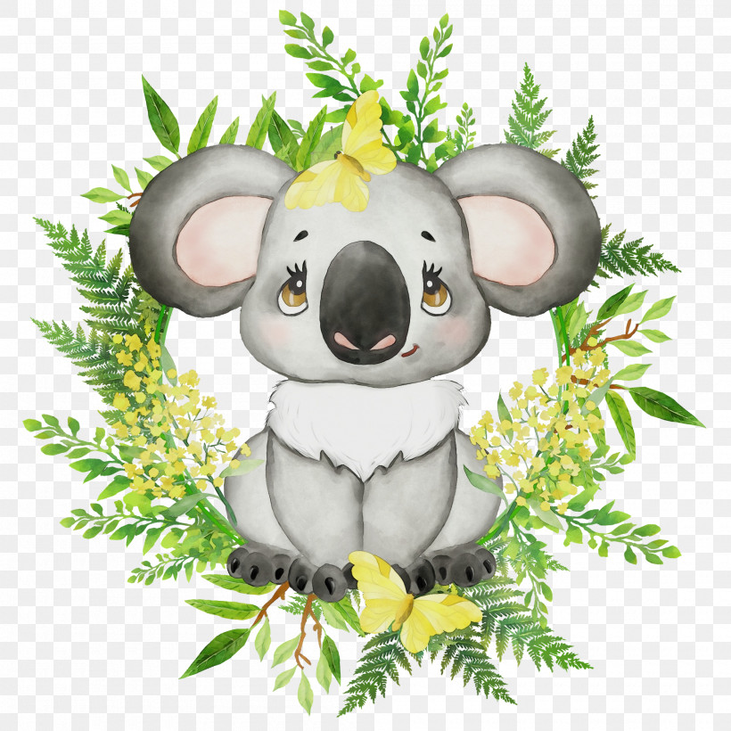Koala Marsupials Snout M-tree Tree, PNG, 2000x2000px, Watercolor, Koala, Marsupials, Mtree, Paint Download Free