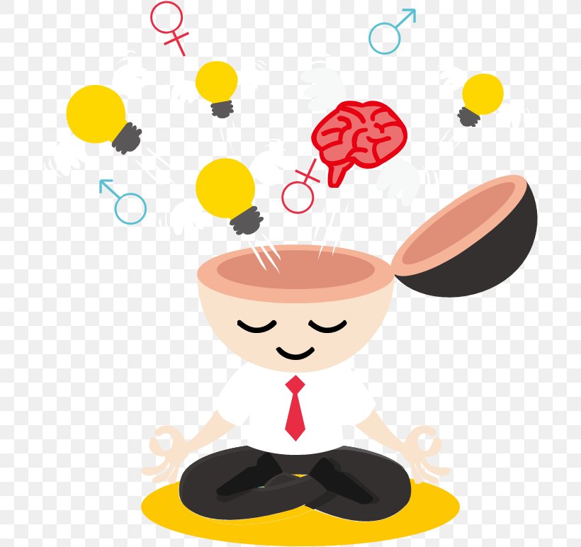 Mindfulness Creativity Innovation, PNG, 703x772px, Mindfulness, Buddhism, Cartoon, Creativity, Happiness Download Free