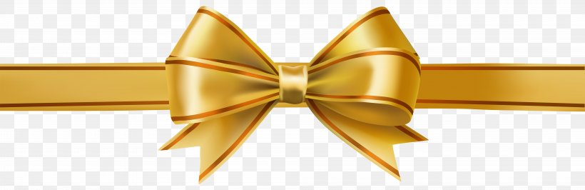 Ribbon Clip Art, PNG, 8000x2604px, Ribbon, Bow Tie, Clipping Path, Gold, Image File Formats Download Free