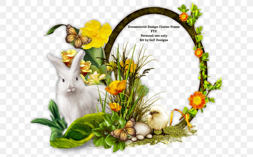 Domestic Rabbit Easter Bunny Hare Floral Design, PNG, 640x509px, Domestic Rabbit, Cat, Daisy, Easter, Easter Bunny Download Free