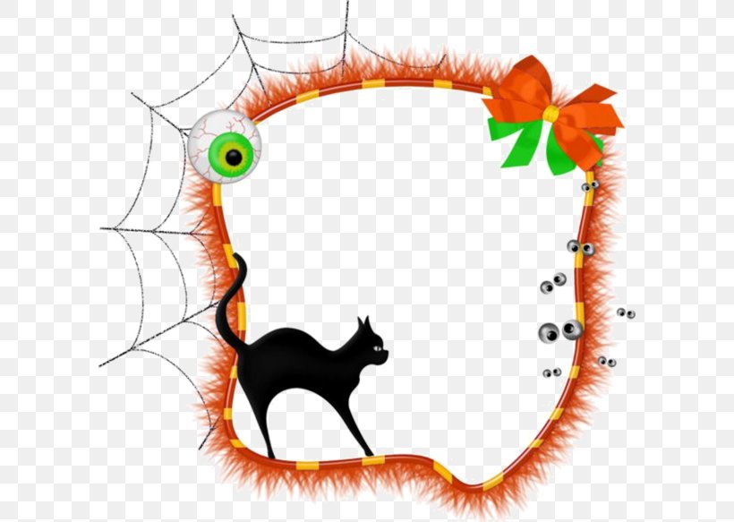 Black Cat Halloween Picture Frame Clip Art, PNG, 600x583px, Cat, Area, Black Cat, Carnivoran, Cat Like Mammal Download Free
