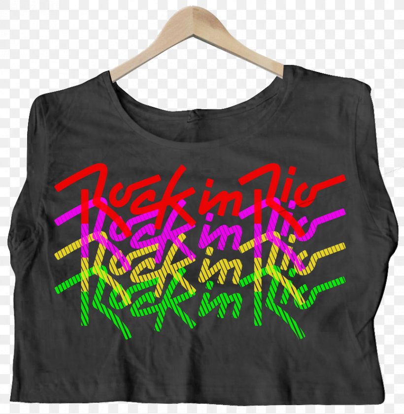 T-shirt Rio De Janeiro 2017 Rock In Rio Blouse, PNG, 864x887px, 2016, Tshirt, Black, Blouse, Brand Download Free