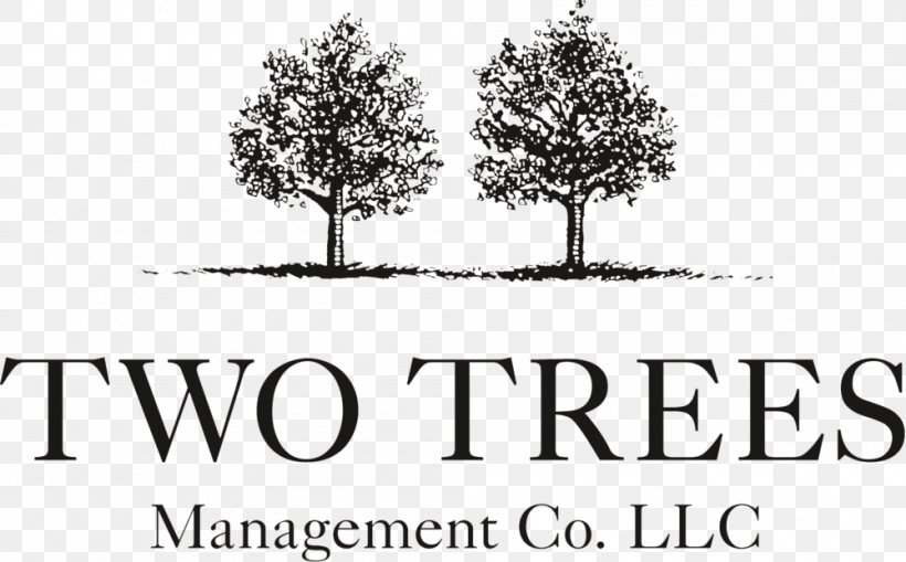 Two Trees Management Logo Two Trees Real Estate Brand JPEG, PNG, 1000x621px, Logo, Black And White, Branch, Brand, Brooklyn Download Free