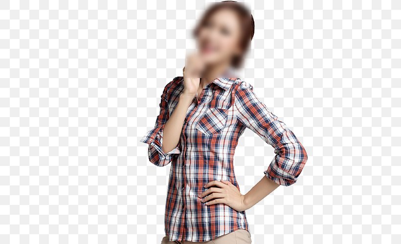 Blouse Shoulder Tartan Sleeve Button, PNG, 464x500px, Blouse, Button, Clothing, Fashion Model, Joint Download Free