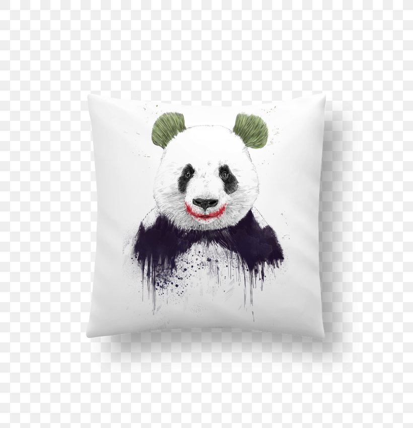Joker Giant Panda Batman T-shirt Poster, PNG, 690x850px, Joker, Art, Batman, Bear, Canvas Download Free