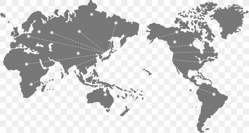World Map World Map Industry Sales, PNG, 2482x1337px, World, Black And White, Decal, Factory, Industry Download Free