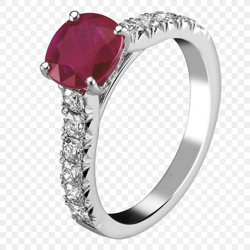 Ruby Wedding Ring Jewellery Diamond, PNG, 1000x1000px, Watercolor, Cartoon, Flower, Frame, Heart Download Free