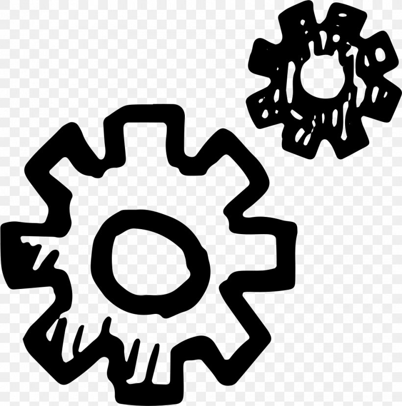 Gear Drawing, PNG, 981x992px, Gear, Area, Auto Part, Black And White, Drawing Download Free