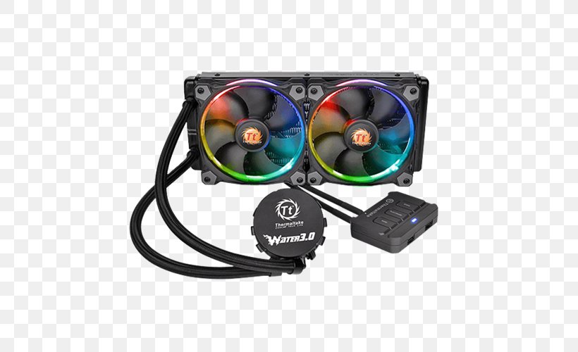 Computer System Cooling Parts Thermaltake Water Cooling RGB Color Model Light-emitting Diode, PNG, 500x500px, 8bit Color, Computer System Cooling Parts, Color, Computer, Computer Cooling Download Free