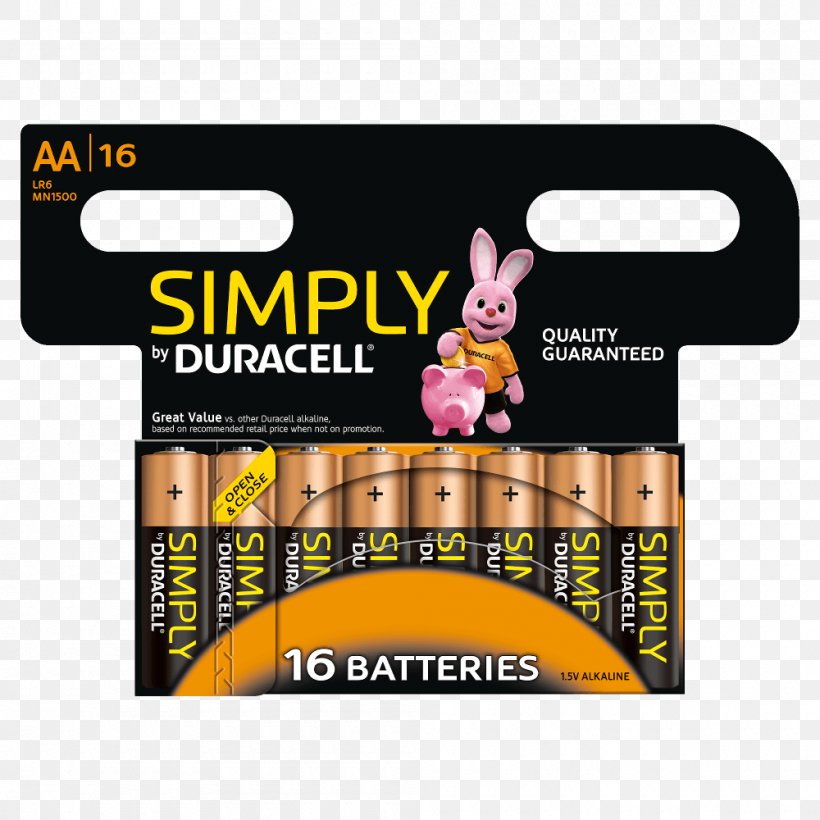 Duracell Electric Battery AAA Battery Nine-volt Battery, PNG, 1000x1000px, Duracell, Aa Battery, Aaa Battery, Alkaline Battery, Battery Pack Download Free