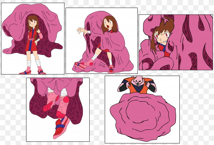 Majin Buu Cell Gohan Dragon Ball Character, PNG, 3198x2170px, Watercolor, Cartoon, Flower, Frame, Heart Download Free