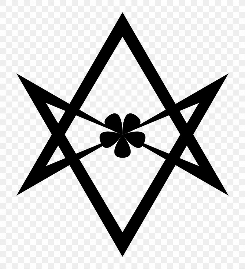 The Book Of The Law Unicursal Hexagram Thelema Symbol, PNG, 931x1024px, Book Of The Law, Aiwass, Aleister Crowley, Black And White, Hermetic Order Of The Golden Dawn Download Free