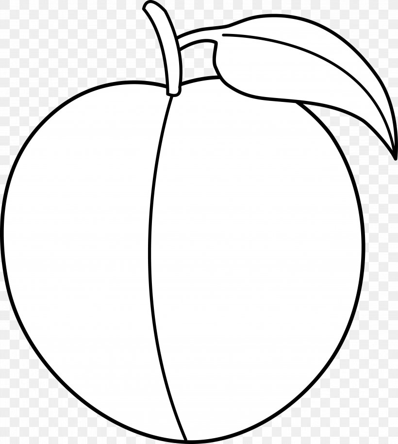Black And White Peach Clip Art, PNG, 4911x5484px, White, Area, Artwork, Black, Black And White Download Free
