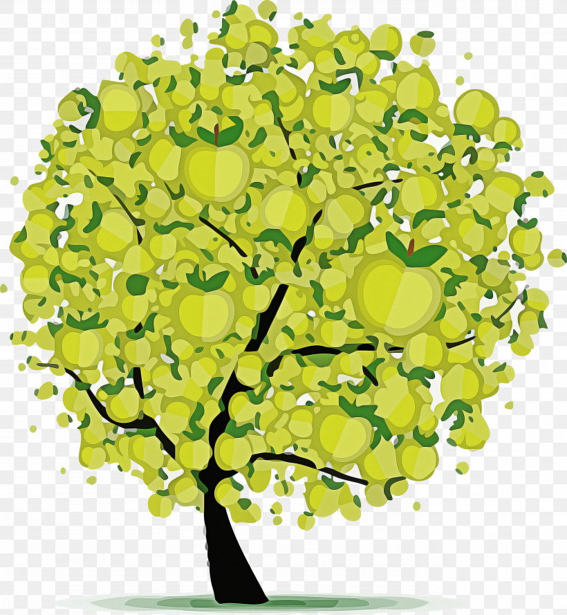 Green Plant Yellow Flower Tree, PNG, 2767x3000px, Tu Bishvat Tree, Abstract Tree, Cartoon Tree, Flower, Green Download Free