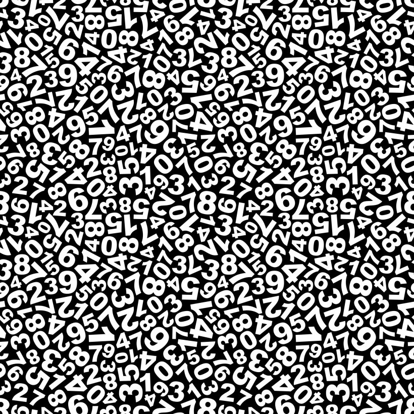 Number Royalty-free Pattern, PNG, 2500x2500px, Number, Area, Black, Black And White, Mathematics Download Free