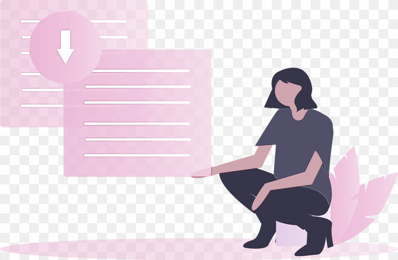Pink Sitting Reading Hand Silhouette, PNG, 3000x1963px, Download Files, Hand, Paint, Pink, Reading Download Free