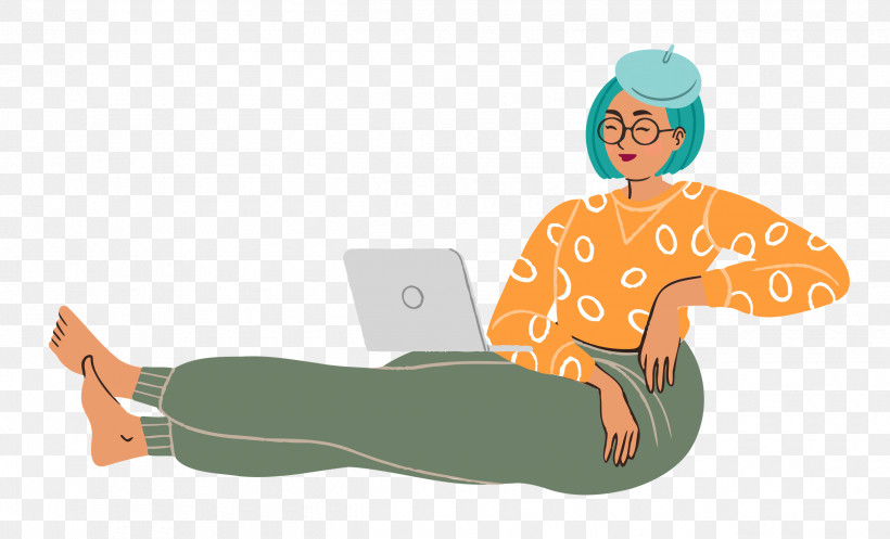 Relaxing Lady Woman, PNG, 2500x1517px, Relaxing, Behavior, Cartoon, Girl, Hm Download Free