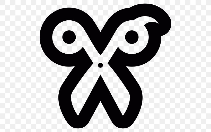 Scissors Clip Art, PNG, 512x512px, Scissors, Area, Black And White, Heart, Logo Download Free