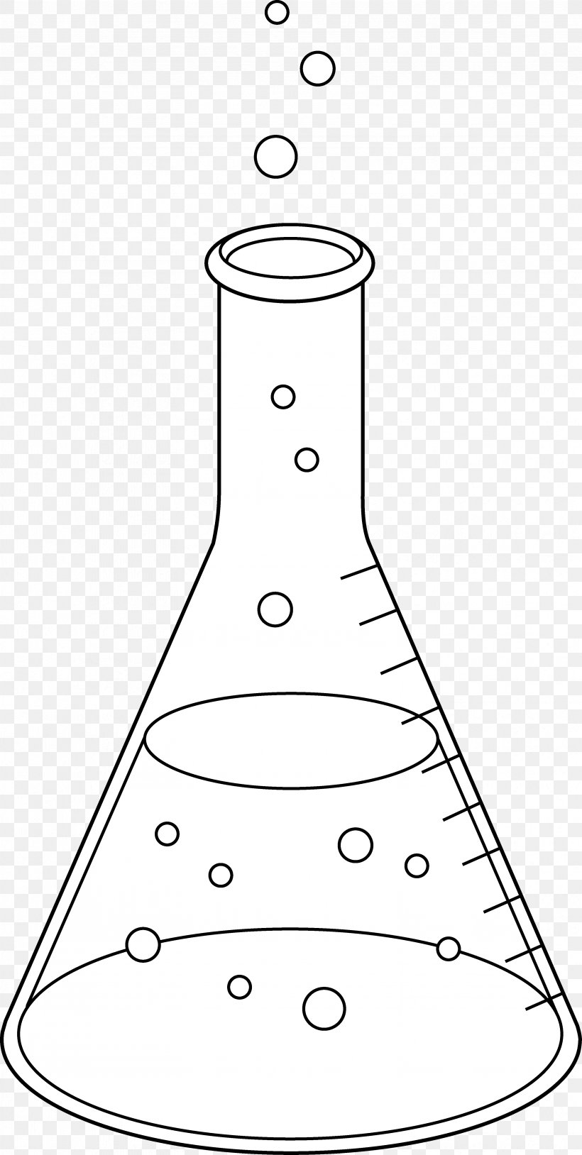 Laboratory Flasks Chemistry Beaker Clip Art, PNG, 3331x6614px, Laboratory Flasks, Area, Beaker, Black And White, Chemistry Download Free