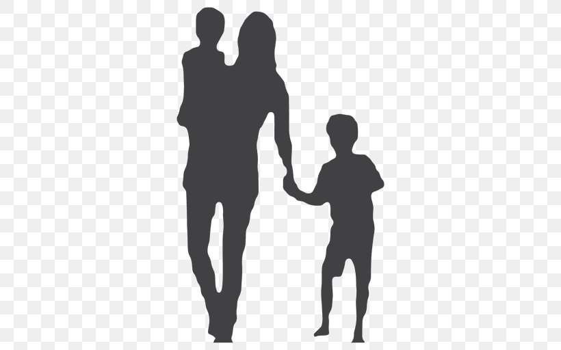 Child Silhouette Family Mother Woman, PNG, 512x512px, Child, Arm, Black, Black And White, Brand Download Free