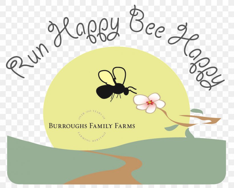 3rd Annual Run Happy Bee Happy 5K And Kids Run/Walk Running Burroughs Family Farms 5K Run Racing, PNG, 980x789px, 5k Run, Running, Brand, Butterfly, Farm Download Free