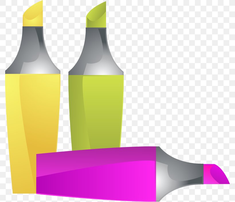 Highlighter Marker Pen Clip Art, PNG, 786x705px, Highlighter, Bottle, Color, Drinkware, Glass Bottle Download Free
