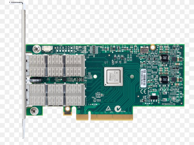 10 Gigabit Ethernet MCX312B-XCCT Mellanox ConnectX-3 Pro 10Gigabit Ethernet Card Network Cards & Adapters InfiniBand, PNG, 3868x2892px, 10 Gigabit Ethernet, Adapter, Computer Component, Computer Network, Electrical Network Download Free