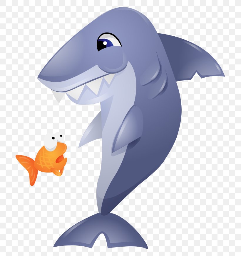Shark Goldfish Dolphin Clip Art, PNG, 713x874px, Shark, Beak, Bird, Cartoon, Dolphin Download Free