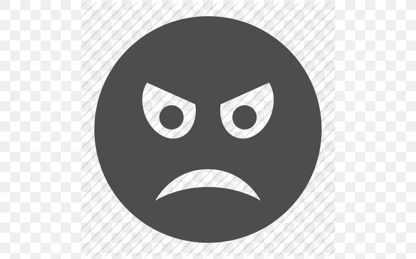 Emoticon Smiley Face Icon, PNG, 512x512px, Emoticon, Anger, Black, Black And White, Emoji Download Free