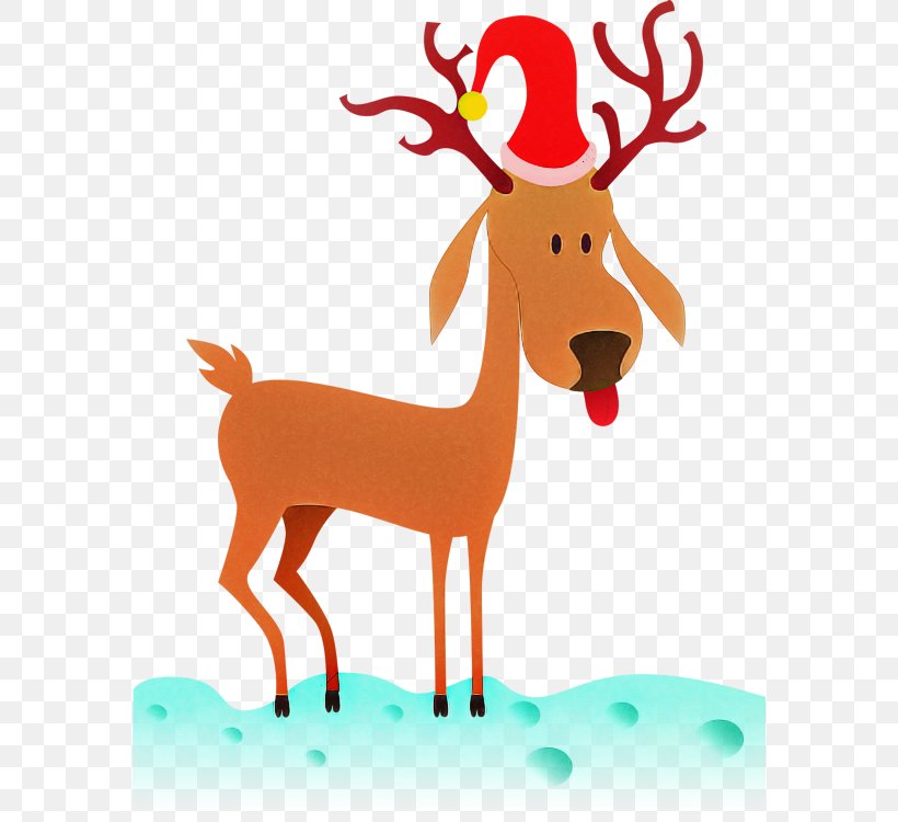 Reindeer, PNG, 579x750px, Deer, Animal Figure, Antler, Cartoon, Fawn Download Free