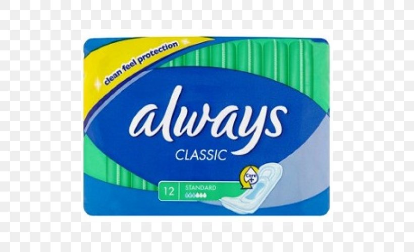 Always Pantyliner Sanitary Napkin Feminine Sanitary Supplies Tampon, PNG, 500x500px, Always, Brand, Feminine Sanitary Supplies, Hygiene, Incontinence Pad Download Free