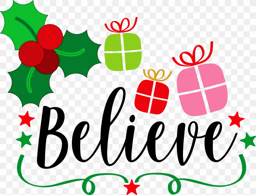 Believe Santa Christmas, PNG, 3000x2280px, Believe, Christmas, Christmas Day, Flower, Geometry Download Free