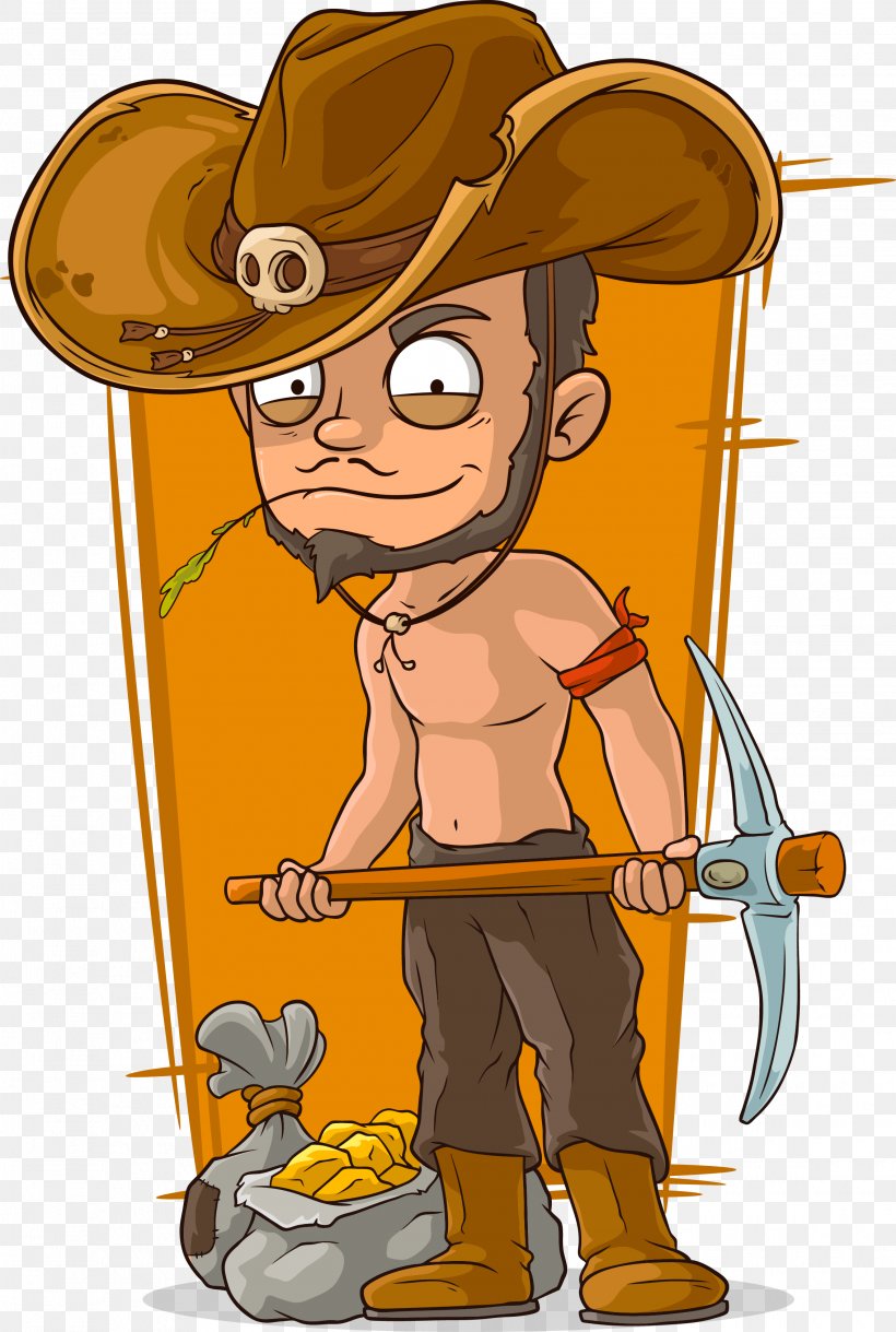 Cartoon Gold Stock Illustration Illustration, PNG, 2270x3376px, Cartoon, Art, Boy, Cowboy, Cowboy Hat Download Free