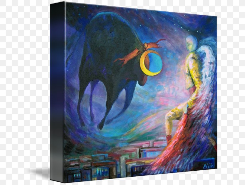 Taurus Painting Modern Art Zodiac, PNG, 650x618px, Taurus, Acrylic Paint, Art, Artwork, Bull Download Free