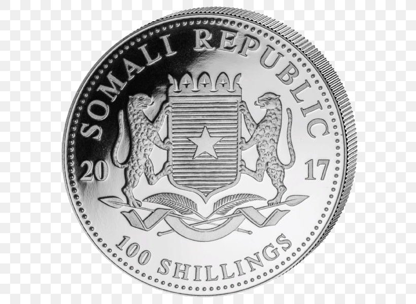 Somalia Silver Coin Silver Coin Bullion Coin, PNG, 594x600px, Somalia, Badge, Bullion Coin, Coin, Commemorative Coin Download Free