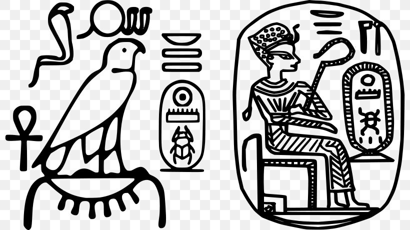 Ancient Egypt Egyptian Hieroglyphs Clip Art, PNG, 800x460px, Watercolor, Cartoon, Flower, Frame, Heart Download Free
