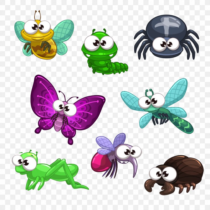 Insect Butterfly Louse Cartoon, PNG, 1024x1024px, Insect, Baby Toys, Butterfly, Cartoon, Dragonfly Download Free