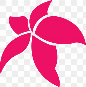 Petal Leaf Pink M Line Meter PNG