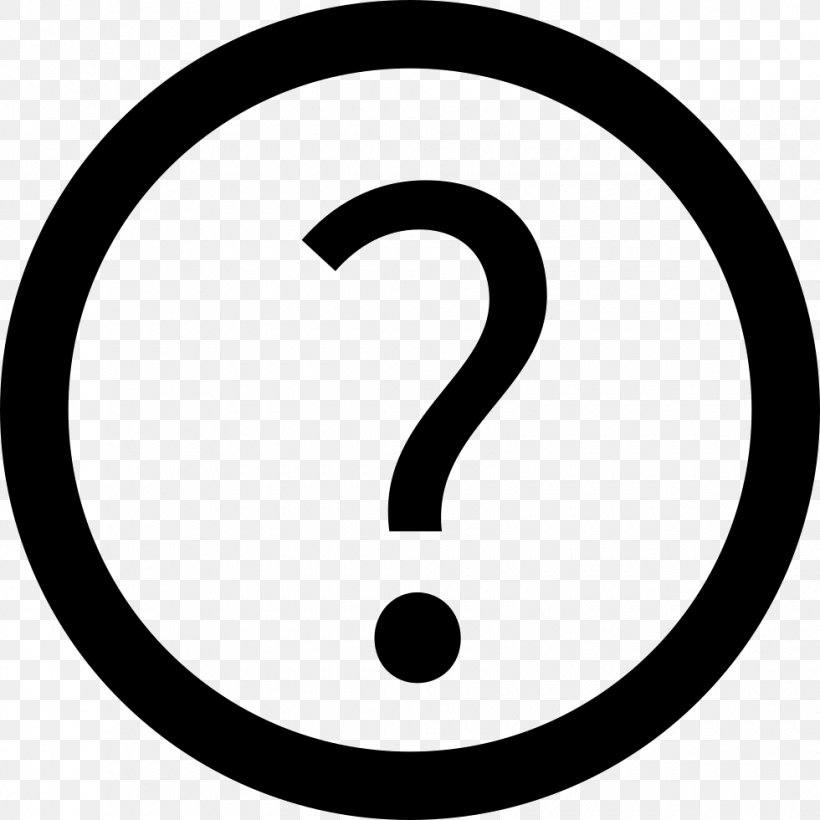 Question Mark, PNG, 980x980px, Emoticon, Blackandwhite, Logo, Number, Smile Download Free